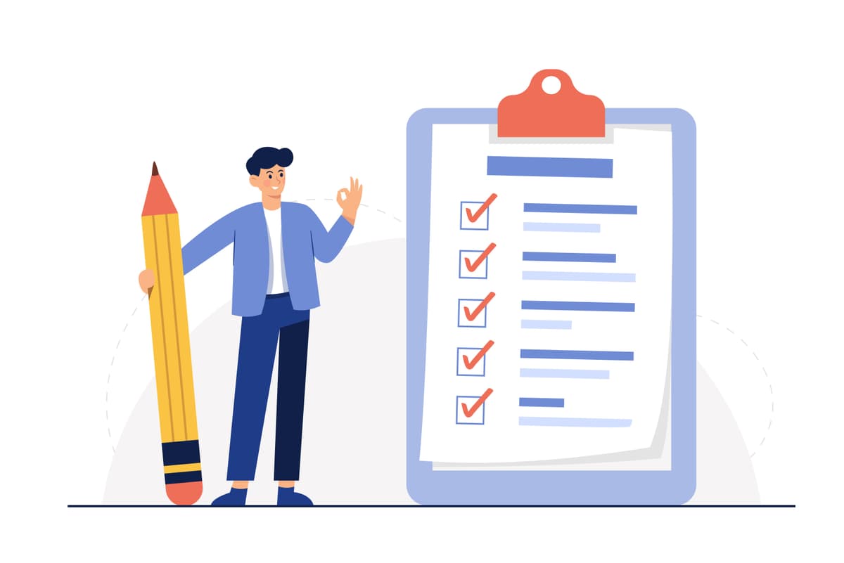 A visual of a quality assurance checklist or a stamp/seal of quality with related icons.
